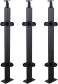 1 2 4 5 6 Pack Glass Balustrade Post 36in, Stainless Steel Pool Fence Railing Post Clamp for Platform Loft Stairs, Wood/Concrete Floor Mounting (Color : Sapphire, Size : 3pack)