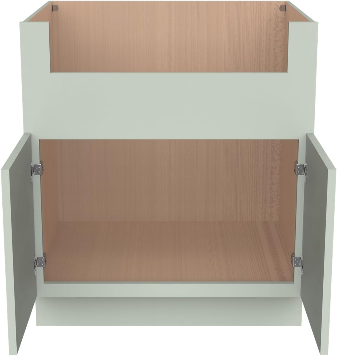 33 Inch RTA Kitchen Sink Base Cabinet - Solid Wood Shaker Style Farmhouse Cabinet with Soft Close Doors, Fits 24-30 Inch Undermount Sinks, Ready to Assemble (Jade Green (Slim))