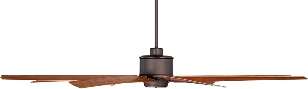Casa Vieja 72' Predator Industrial Rustic Farmhouse Indoor Outdoor Ceiling Fan with Remote Control English Bronze Cherry Damp Rated for Patio Exterior House Home Porch Gazebo Garage with 4' Downrod