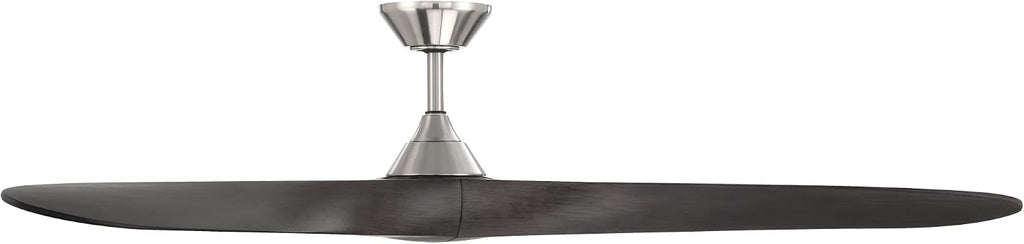 WAC F-089-BN/EB Malibu 70' Outdoor Ceiling Fan with Remote, Brushed Nickel Ebony