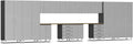 Ulti-MATE UG22162S 16-Piece Garage Cabinet Kit with Bamboo Worktops in Stardust Silver Metallic