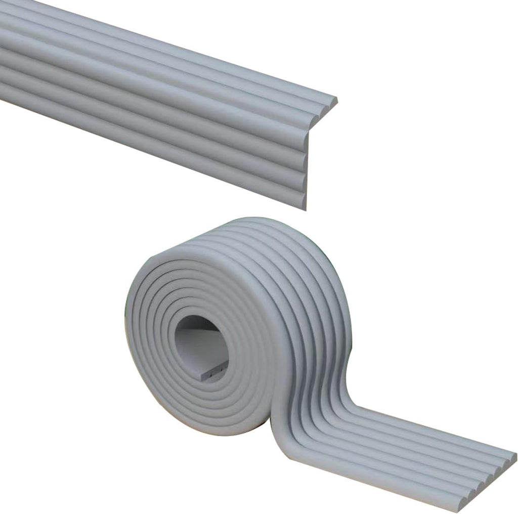 Foam Corner Bumpers,Furniture Edge & Corner Guards,Soft Rubber Foam Guard Heavy-Duty,Thick Table Bumper Guard,Professional Process,Proofing Edge Corner Protector,for Furniture Corner Use(Gray,20M)
