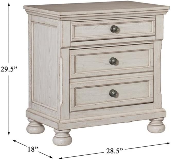 Homelegance 2-Drawer Nightstand, One Size, Antique White