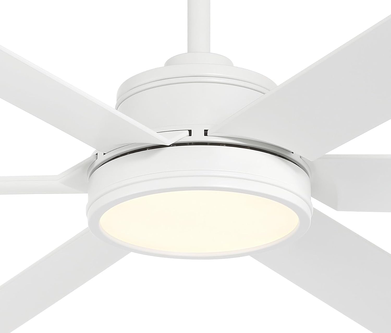 MINKA-AIRE F897L-WHF Cairo 65' 6-Blade LED Smart Indoor/Outdoor Ceiling Fan - Flat White Finish with Matte Lens