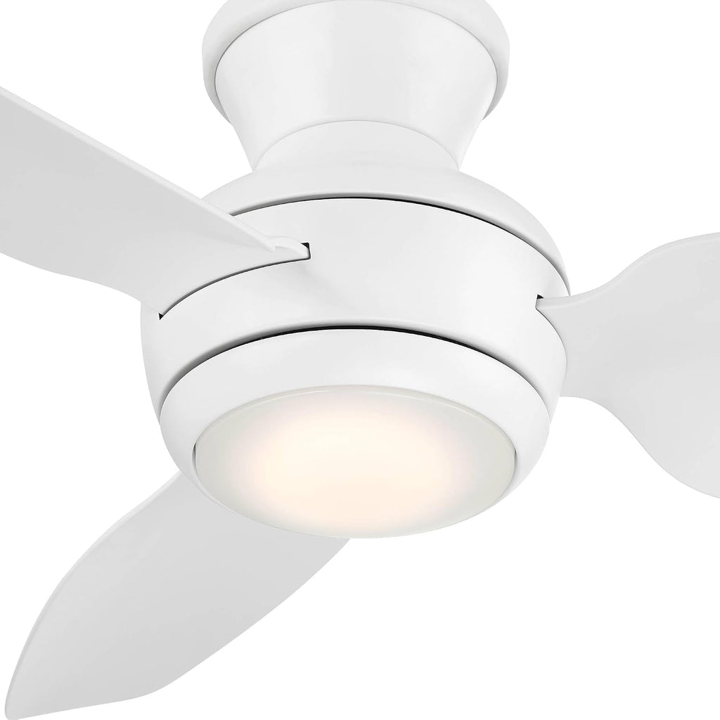 Casa Vieja 36' Whirl Modern Country Indoor Outdoor Ceiling Fan 3 Blade LED Light Remote Control Matte White Finish Blades Bedroom Patio Living Room Kitchen Porch Hugger Flush Mount Decorative Garage