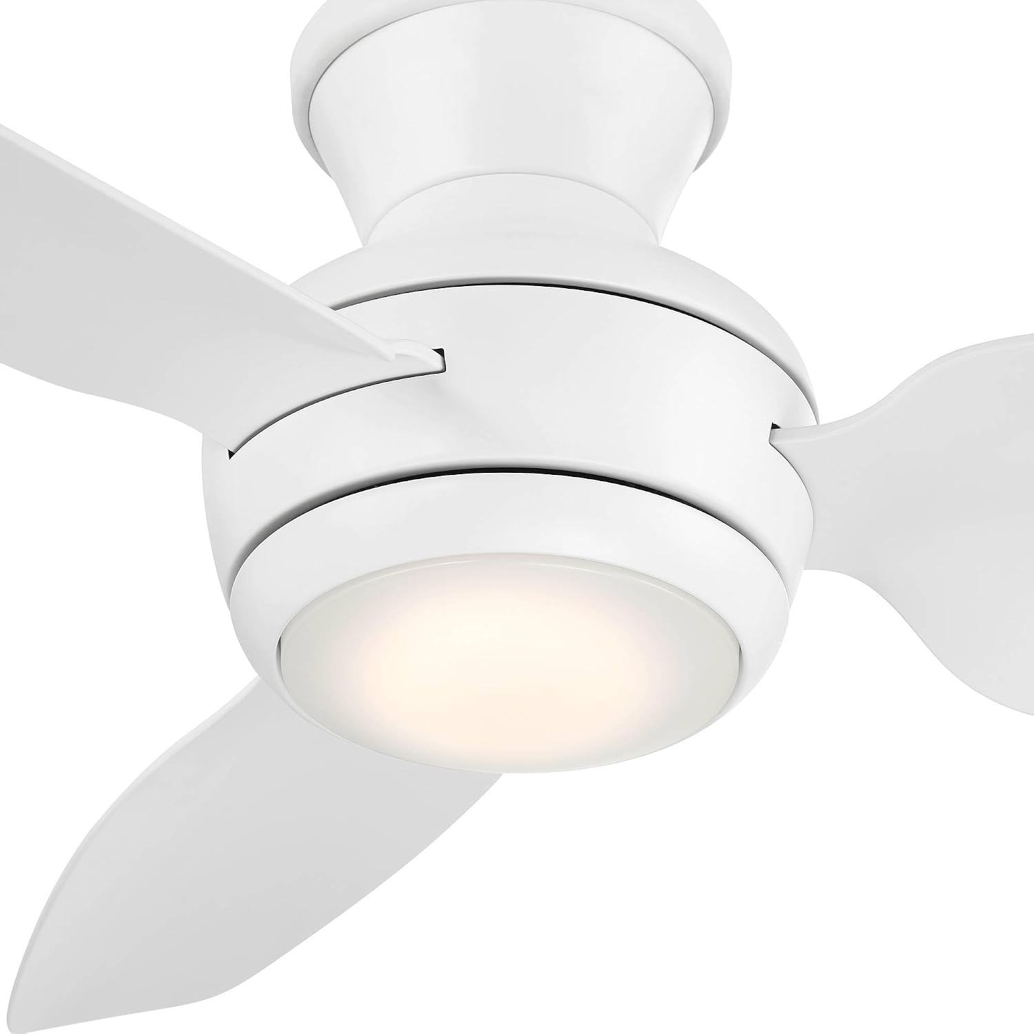 Casa Vieja 36' Whirl Modern Country Indoor Outdoor Ceiling Fan 3 Blade LED Light Remote Control Matte White Finish Blades Bedroom Patio Living Room Kitchen Porch Hugger Flush Mount Decorative Garage