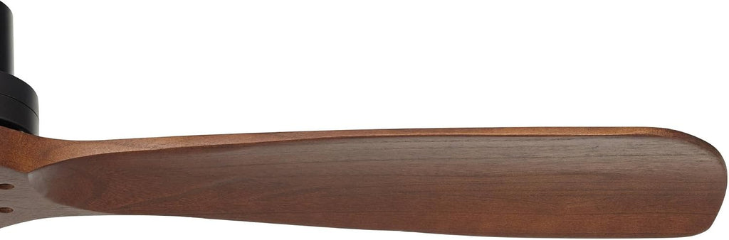 Casa Vieja 52' Delta-Wing DC Modern Industrial Indoor Outdoor Ceiling Fan with Remote Control Matte Black Dark Walnut Damp Rated for Cottage Core Living Room Patio Exterior Home Includes 6' Downrod