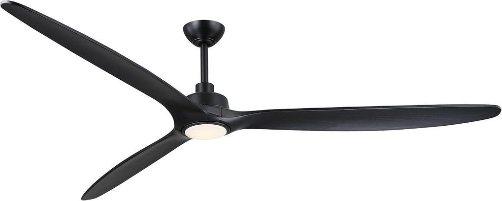 80 Inch Ceiling Fans with Lights and Remote Large Quiet Outdoor Ceiling Fan | Reversible Quiet DC Motor, 3 Natural Wood Blades, 6-Speed, 3CCT & Dimmable LED, High CFM Modern Big Fan for Living Room Patio
