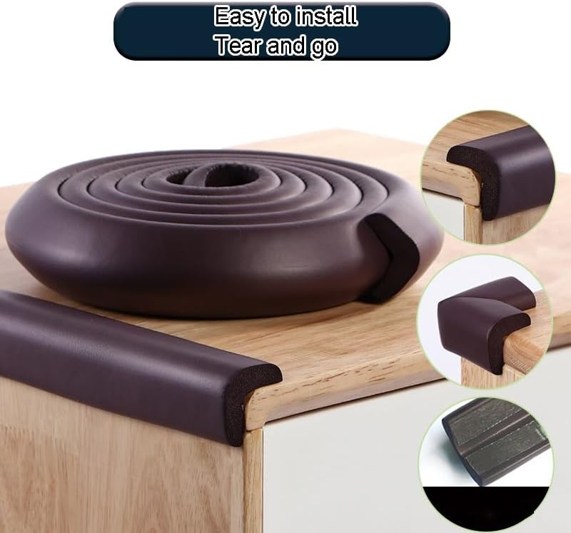 Sharp Edges Safety Corner Edges Foam Padding, DIY Furniture Edges Guards Bumpers, Furniture Corner Guards