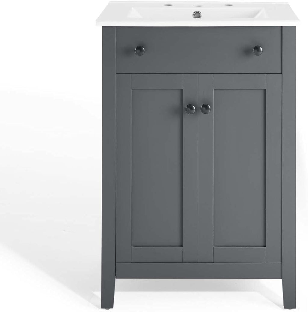 Sink Vanity Cabinet, Wood, Grey Gray White, Modern Contemporary, Hotel Bedroom Bathroom Master Suite