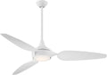 Minka Aire F675L-WHF Seacrest - LED 60 Inch Ceiling Fan, Flat White Finish with Flat White Blades and Etched Opal Glass