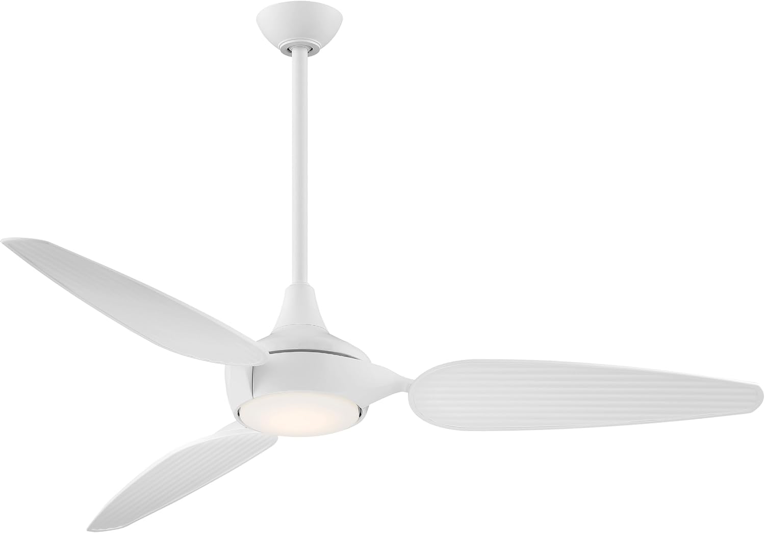 Minka Aire F675L-WHF Seacrest - LED 60 Inch Ceiling Fan, Flat White Finish with Flat White Blades and Etched Opal Glass