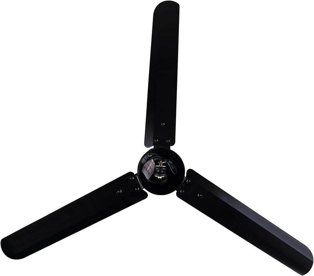 60' Black Weatherproof Industrial Ceiling Fan – High-Performance DC Motor – Wall Control – Ideal for Outdoor Patios, Warehouses & Gyms
