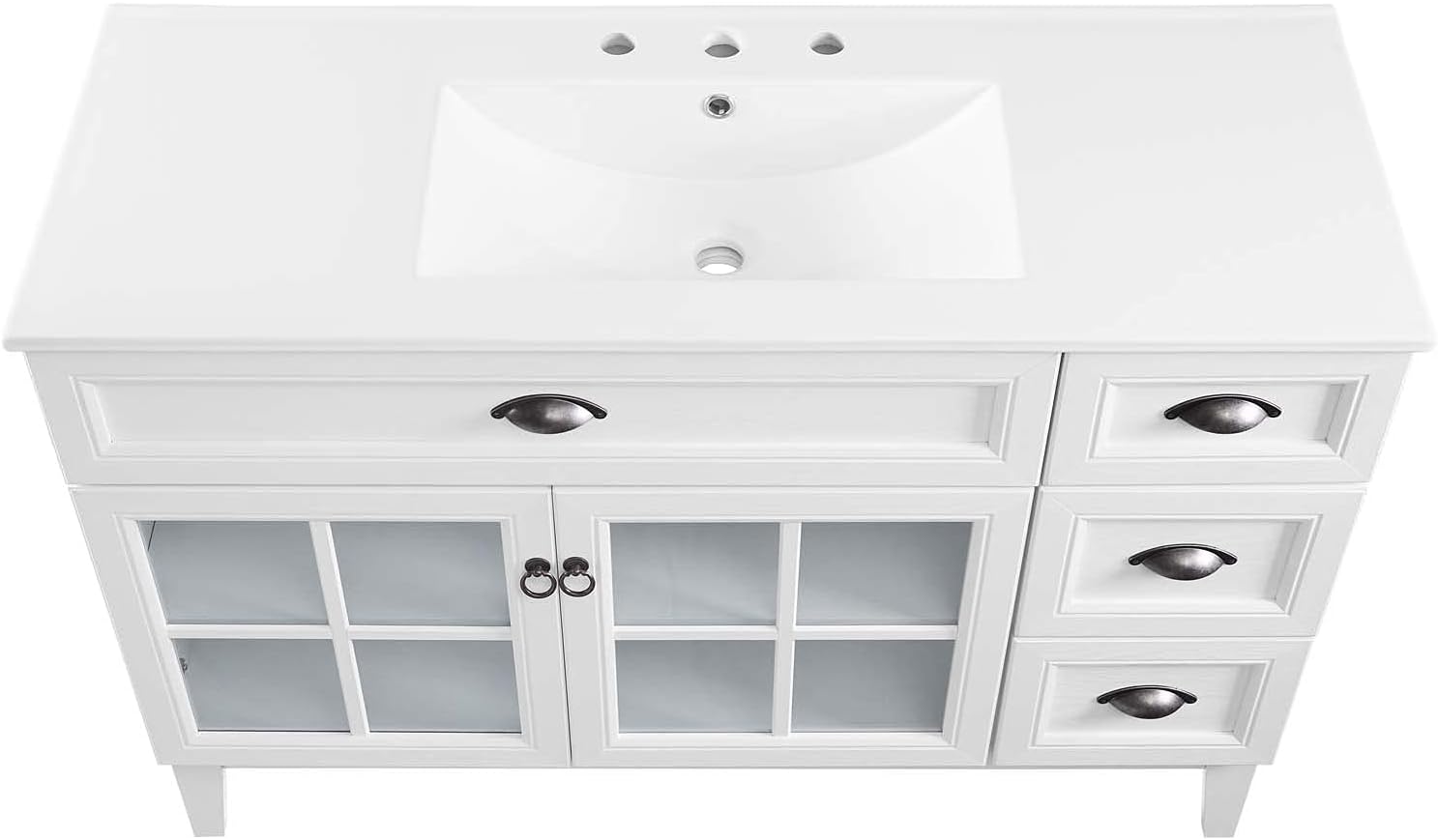 Sink Vanity Cabinet, Wood, White, Modern Contemporary, Hotel Bedroom Bathroom Master Suite Guest