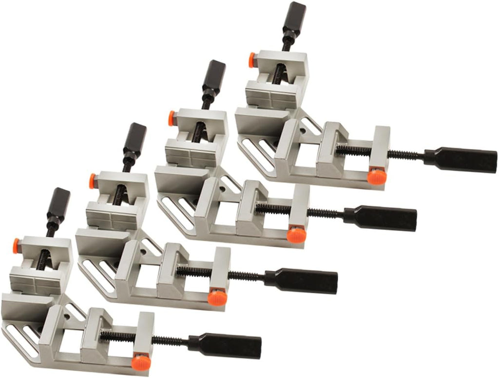 4pcs 90 Degree Quick Release Double Handle Corner Clamps for Woodworking Photo Framing Right Angle Aluminum Alloy Clamping Tool