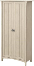 Bush Home Salinas Kitchen Pantry Cabinet with Doors in Antique White