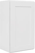 White Shaker Wall Cabinet - Ready to Assemble, Perfect for Kitchen, Laundry, and Bathroom Storage - 18' W x 36' H x 12' D