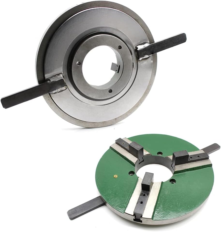 Welding Table Chuck, 3 Jaw Self-centering Welding Positioner Lathe Table Chuck 12-Inch Chuck Reversible Jaws(300MM) Woodworking Metalworking Clamp Chuck with 4 Inch/100mm Center Hole