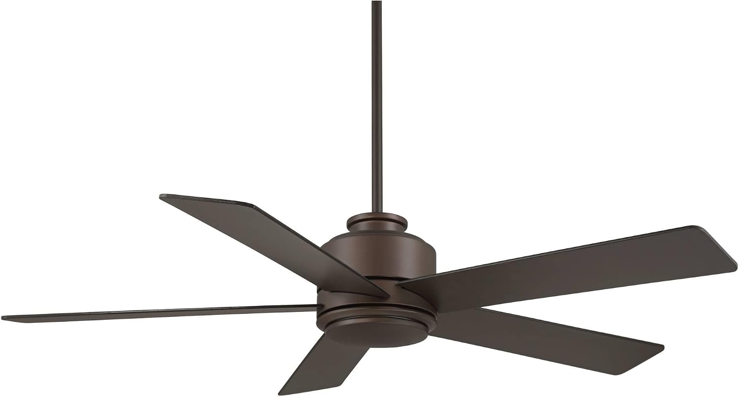 Casa Vieja 52' Grand Palm Modern Indoor Outdoor Ceiling Fan 5 Blade LED Light Remote Control Oil Rubbed Bronze Finish Brown Wood Blades Bedroom Patio Living Room Kitchen Damp Rated Decorative
