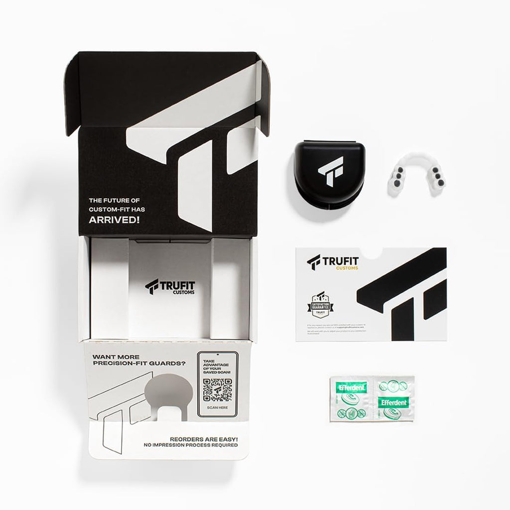 TRUFIT - Custom Sports Mouthguard, Football Mouth Guard, Custom Fit Mouth Guard, Boxing, Lacrosse, Hockey, MMA, Football, Dental Mouthpiece, Adult & Youth, Durable, BPA-Free, Slim, Comfortable Fit