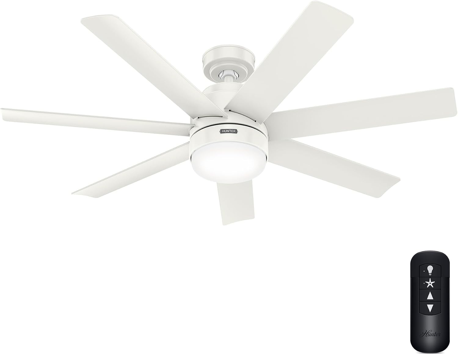 Hunter Brazos Outdoor with LED Light 52 inch Fresh White - Fresh White