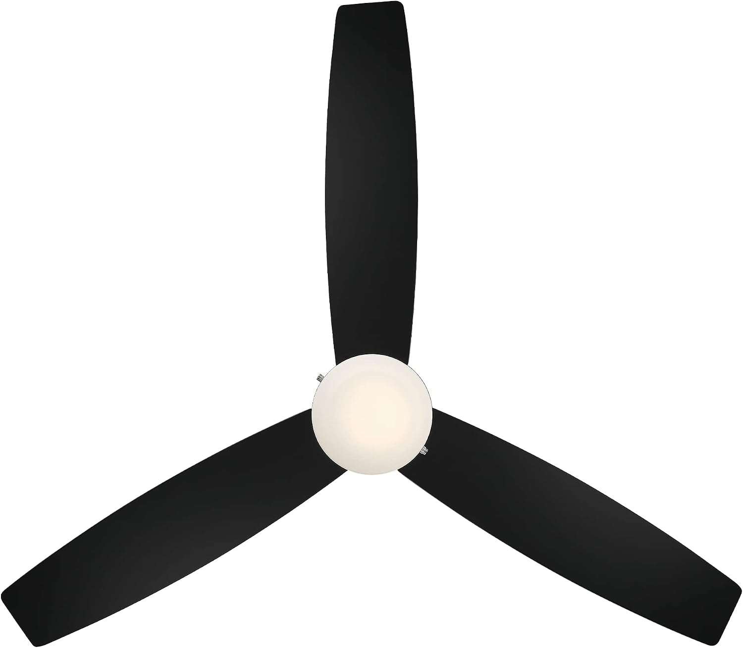 WAC Atlantis Indoor and Outdoor 3-Blade Pull Chain Ceiling Fan 52in Matte Black with 3000K LED Light Kit