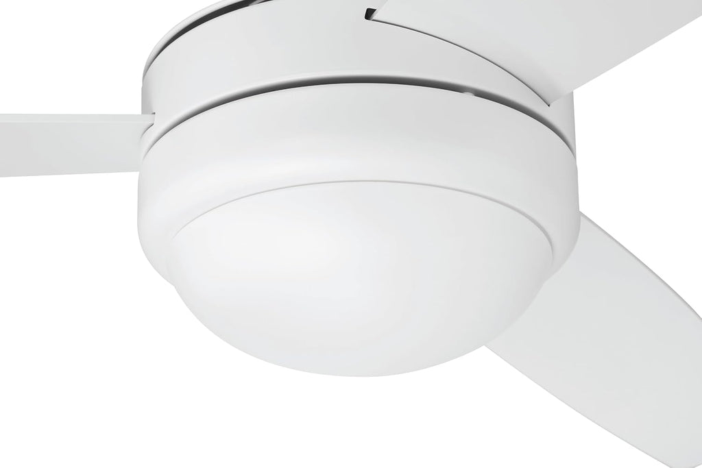 Craftmade 52' Phaze II White Finish Indoor 3-Blade Ceiling Fan & LED Light Kit with 4-Speed Wall Control Included