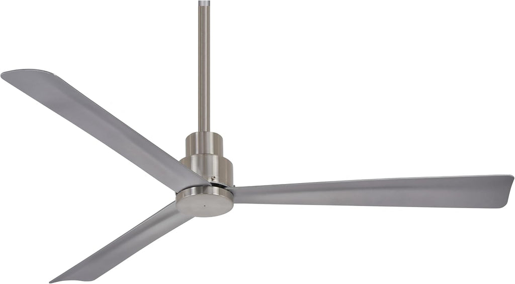 MINKA-AIRE F787-BNW Simple 52' 3-Blade Ceiling Fan in Brushed Nickel Finish with Silver Blades