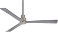 MINKA-AIRE F787-BNW Simple 52' 3-Blade Ceiling Fan in Brushed Nickel Finish with Silver Blades