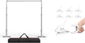 EMART Pipe and Drape Backdrop Stand Kit with 6 inch White Clamps, 8.9ftx10ft Heavy Duty Adjustable Photo Background for Wedding, Birthday Party, Banquet Decorations - Silver