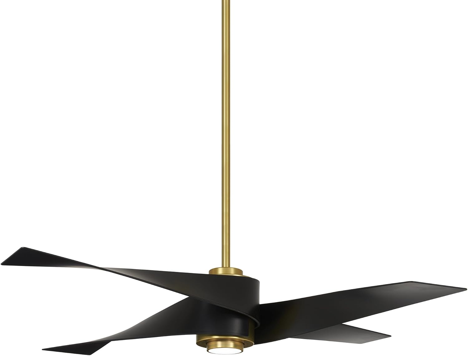 MINKA-AIRE F903L-SBR/MBK Artemis IV 64 Inch Ceiling Fan with LED Light and DC Motor, Soft Brass/Matte Black
