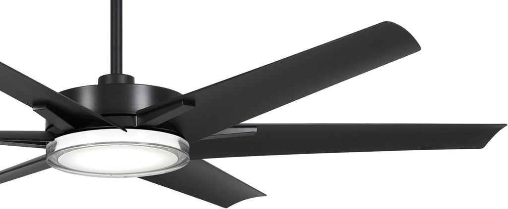 MINKA-AIRE F866L-CL Deco 65' Outdoor Ceiling Fan with LED Lights, Coal