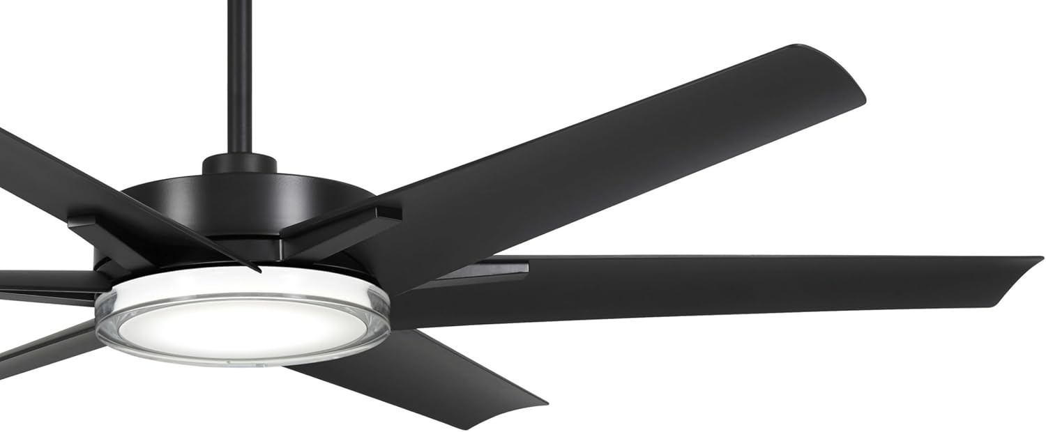 MINKA-AIRE F866L-CL Deco 65' Outdoor Ceiling Fan with LED Lights, Coal