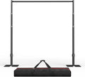 EMART Pipe and Drape Backdrop Stand Kit, 8.9ftx10ft Heavy Duty Adjustable Photo Background, Metal Frame with Flat Base for Wedding, Birthday Party, Banquet Decorations - Black