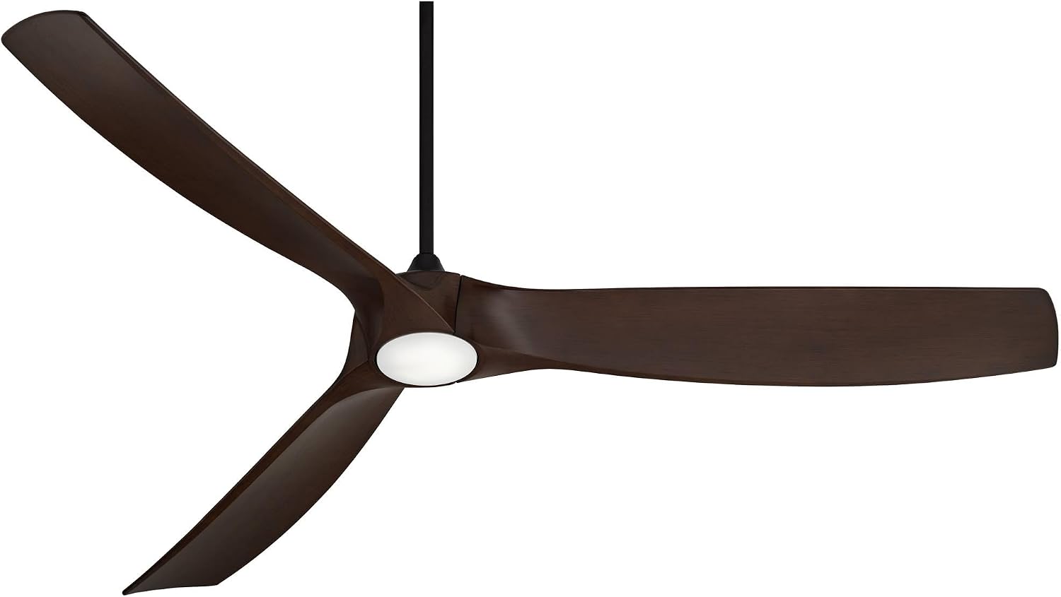 Casa Vieja 70' Kona Wind Large Modern Industrial Indoor Cottage Core Outdoor Ceiling Fan 3 Blade LED Light Remote Control Black Finish Walnut Finish Blades Bedroom Patio DC Motor Damp Rated