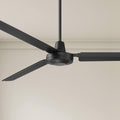 Casa Vieja 72' Casa Velocity Large Modern Industrial Indoor Outdoor Ceiling Fan 3 Blade Wall Control Matte Black Finish Metal Blades Bedroom Living Room Kitchen Garage Damp Rated With 6' Downrod