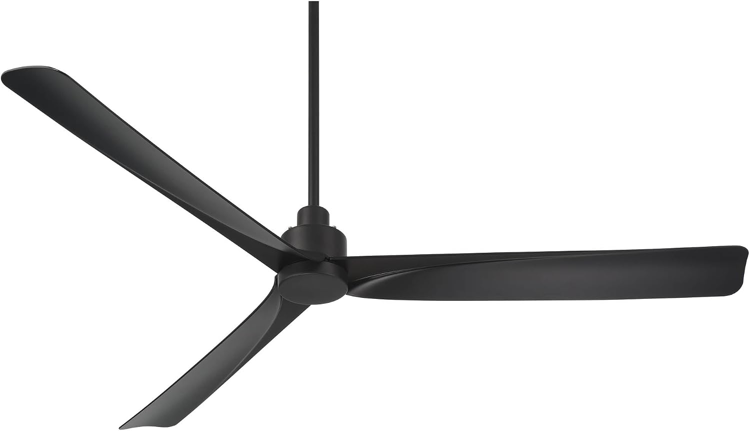 Casa Vieja 60' Sailplane Modern Industrial Indoor Outdoor Ceiling Fan 3 Blade Remote Control Matte Black Finish Blades Bedroom Patio Living Room Kitchen Porch Damp Rated Decorative DC Motor Garage