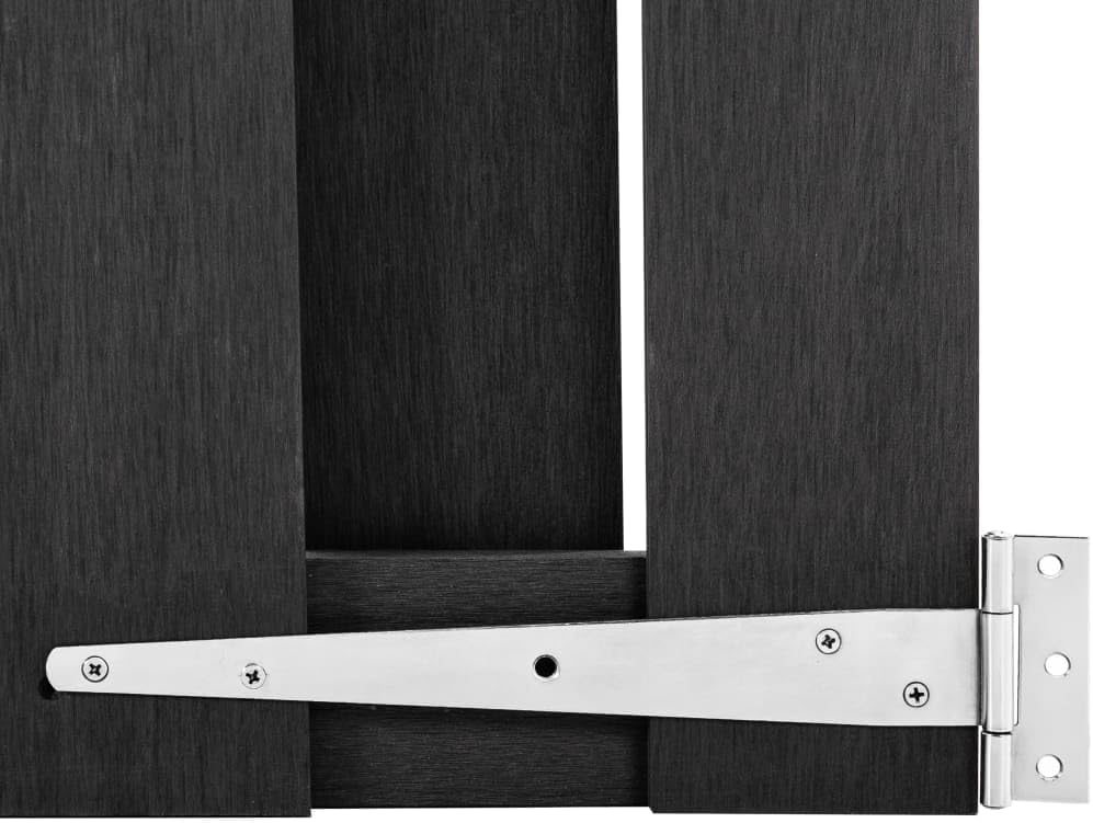 WPC Garden Gate Outdoor 39.4'x23.6' Gray Lockable Sliding Latch Durable Privacy Fence for Backyard Patio Deck Yard Entry