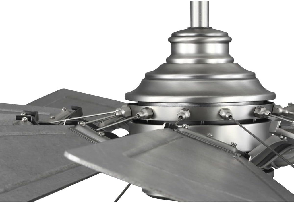 Progress Lighting P250098-081 Springer II - 12 Blade Ceiling Fan in Farmhouse Style-16.26 Inches Tall and 60 Inches Wide, Finish Color: Antique Nickel