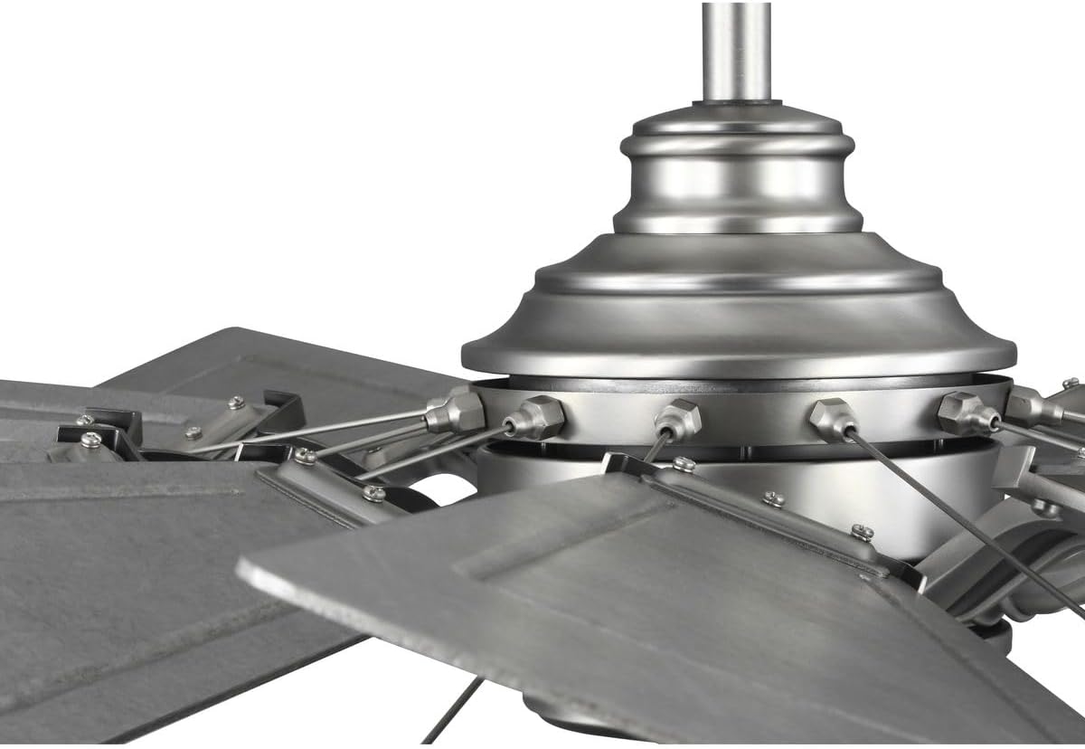 Progress Lighting P250098-081 Springer II - 12 Blade Ceiling Fan in Farmhouse Style-16.26 Inches Tall and 60 Inches Wide, Finish Color: Antique Nickel