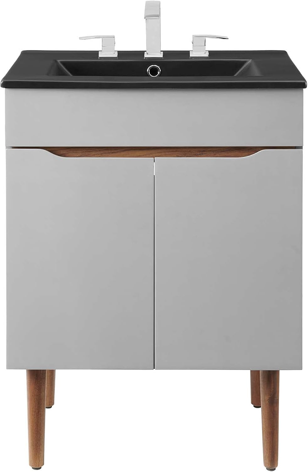 Sink Vanity Cabinet, Wood, Grey Gray Black, Modern Contemporary, Hotel Bedroom Bathroom Master Suite
