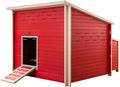 New Age Pet ECOFLEX Fontana Jumbo Chicken Coop, Urban Barn for 4 to 6 Chickens, Easy Assembly, Eco Friendly & Durable, Red