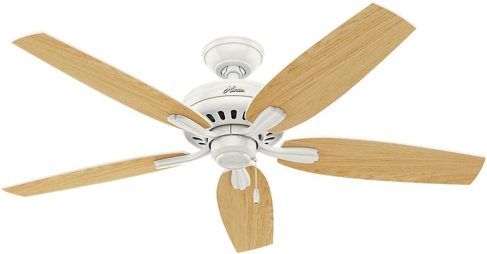 Hunter Fan 52 inch Casual Fresh White Indoor Ceiling Fan with Light Kit (Renewed)