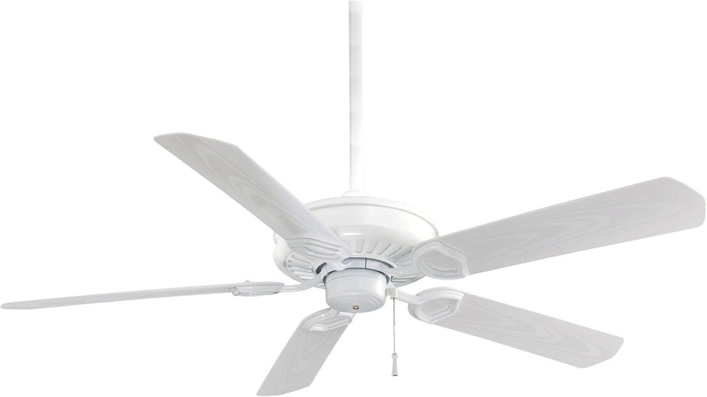 MINKA-AIRE F589-WH Sundowner 54' 5-Blade Ceiling Fan in White Finish with White Blades