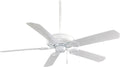 MINKA-AIRE F589-WH Sundowner 54' 5-Blade Ceiling Fan in White Finish with White Blades