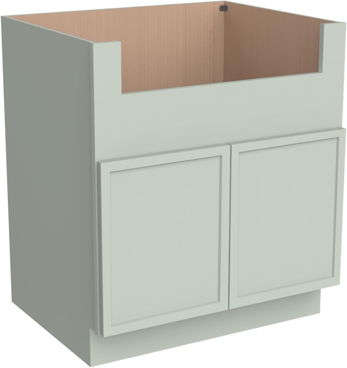 33 Inch RTA Kitchen Sink Base Cabinet - Solid Wood Shaker Style Farmhouse Cabinet with Soft Close Doors, Fits 24-30 Inch Undermount Sinks, Ready to Assemble (Jade Green (Slim))