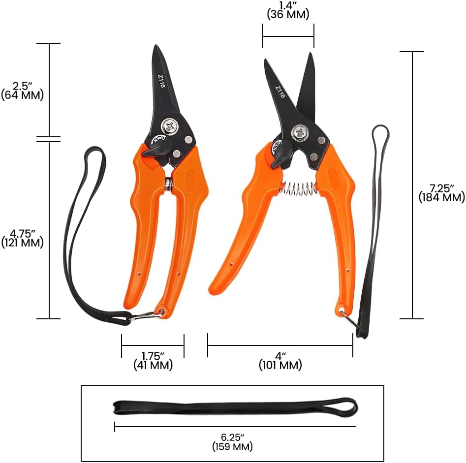 Zenport Z116 Hoof and Floral Trimming Shear with Twin-Blade, 7.5-Inch Box of 10