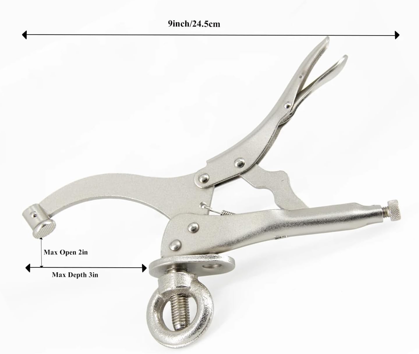 1pc 12in. Drill Press Vice Clamp Woodworking Holding With Lock and Release Lever Locking Pliers