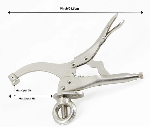 1pc 12in. Drill Press Vice Clamp Woodworking Holding With Lock and Release Lever Locking Pliers