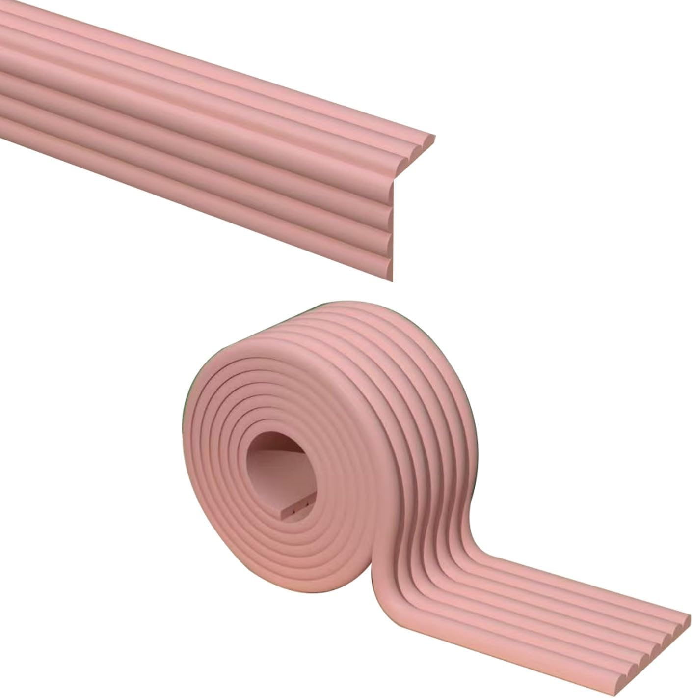 Foam Corner Bumpers,Furniture Edge & Corner Guards,Soft Rubber Foam Guard Heavy-Duty,Thick Table Bumper Guard,Professional Process,Proofing Edge Corner Protector,for Furniture Corner Use(Pink,20M)
